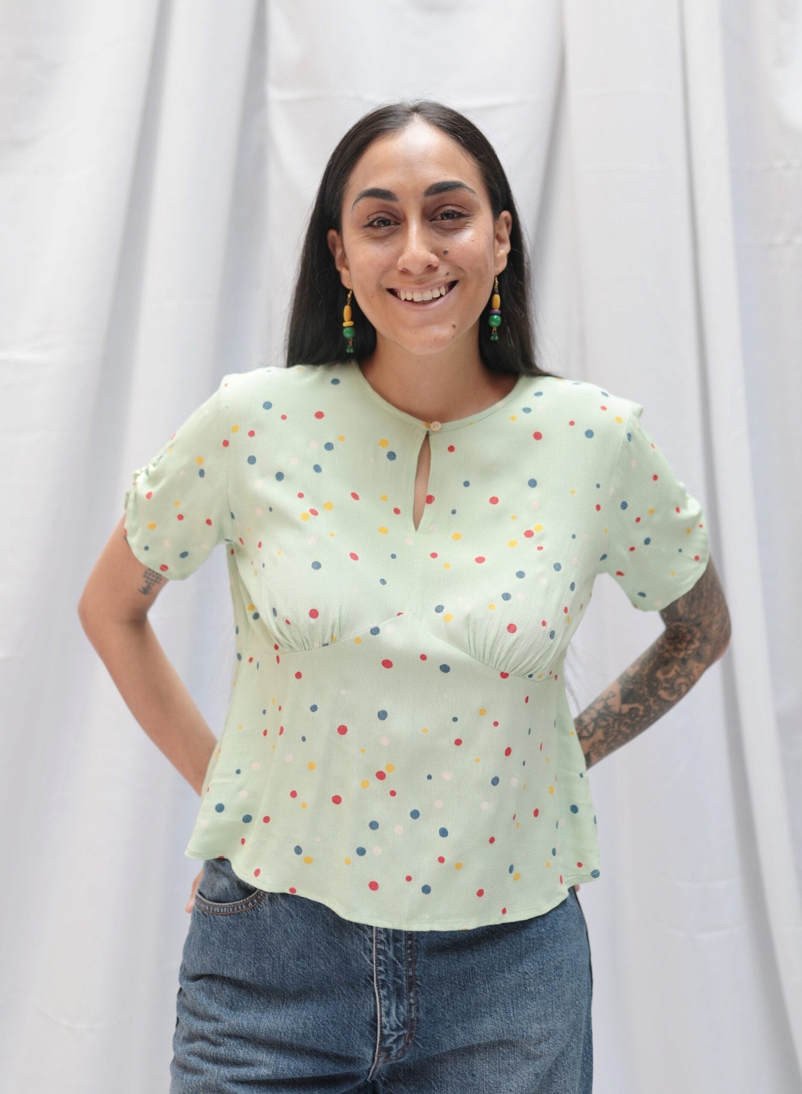 ONLY - Polka Dot Blouse in Mint