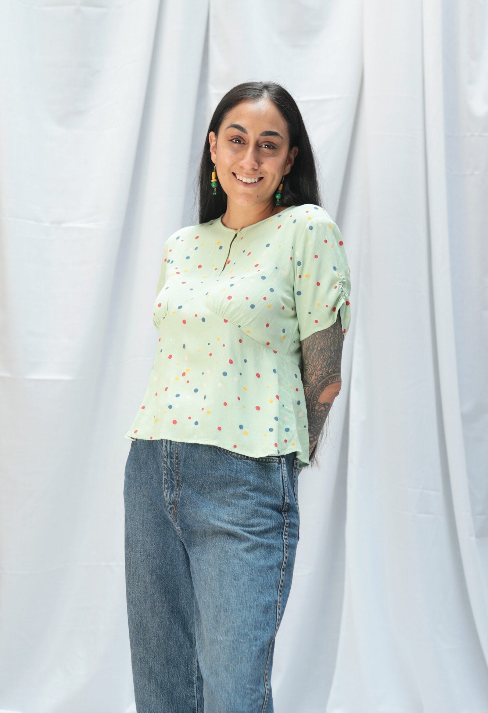 ONLY - Polka Dot Blouse in Mint