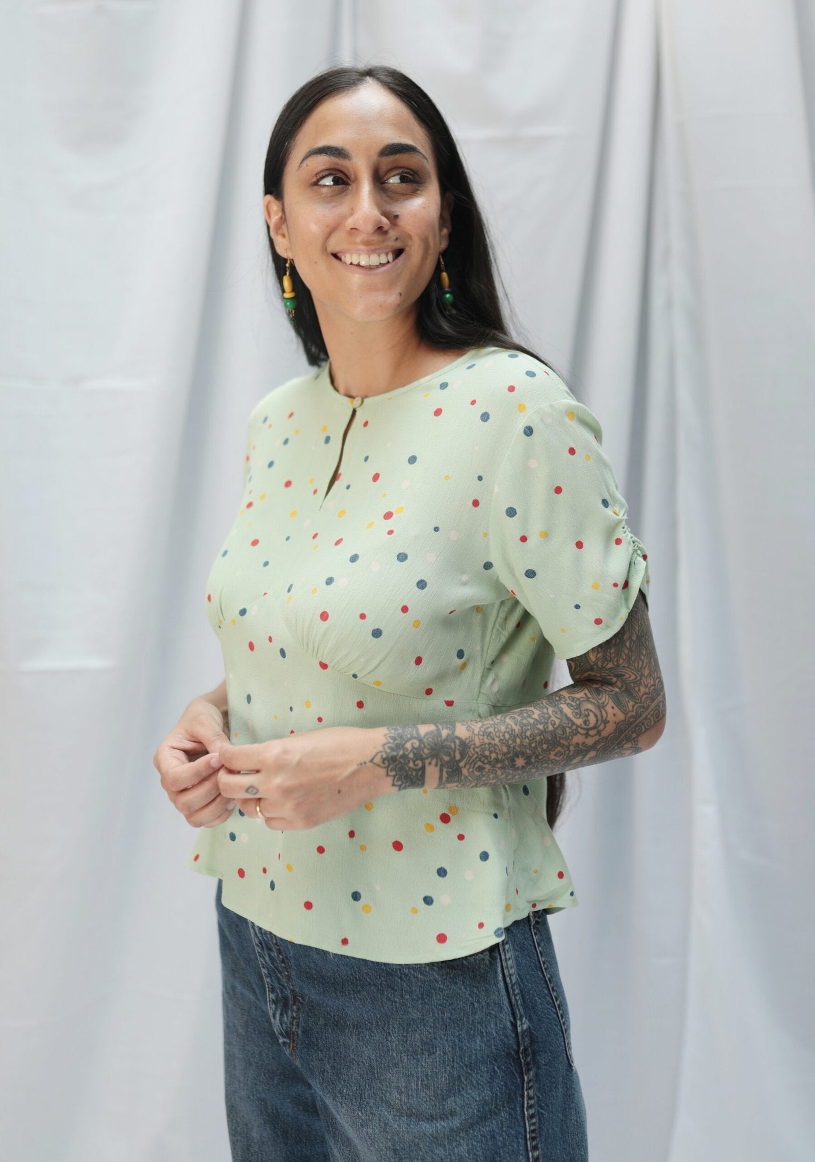 ONLY - Polka Dot Blouse in Mint
