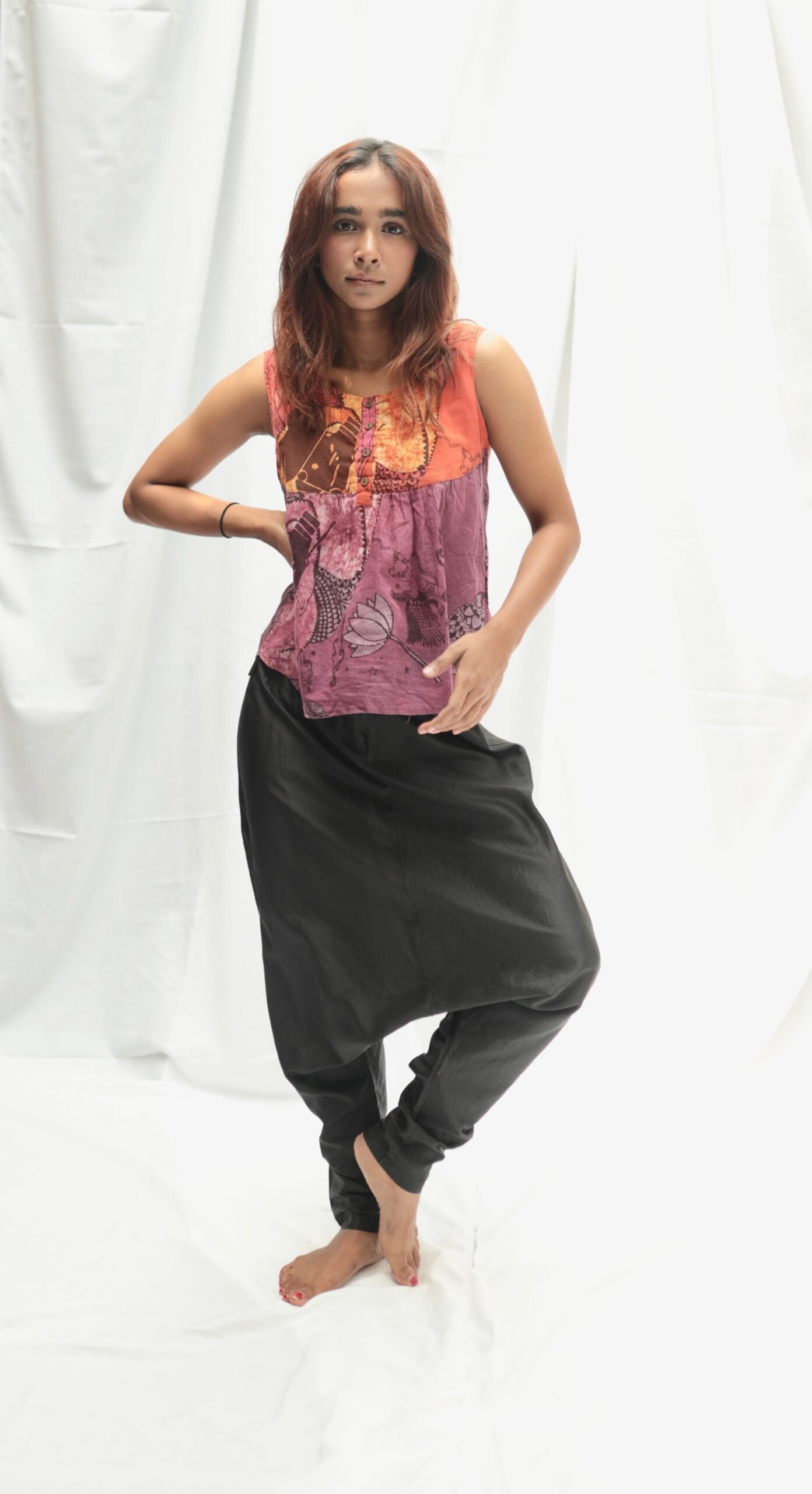 Black Silk Harem Pant
