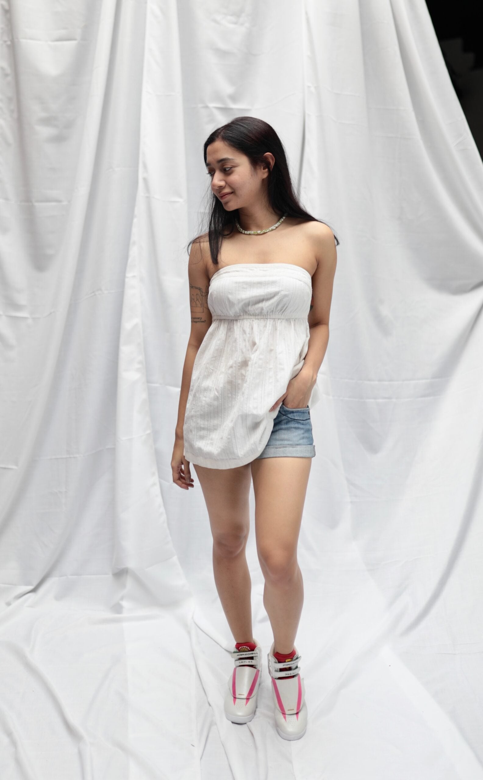 White Cotton Tube Top