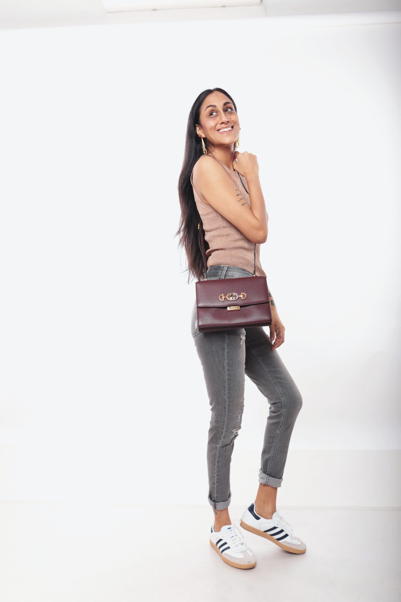 H&M Grey Skinny Ripped Jeans