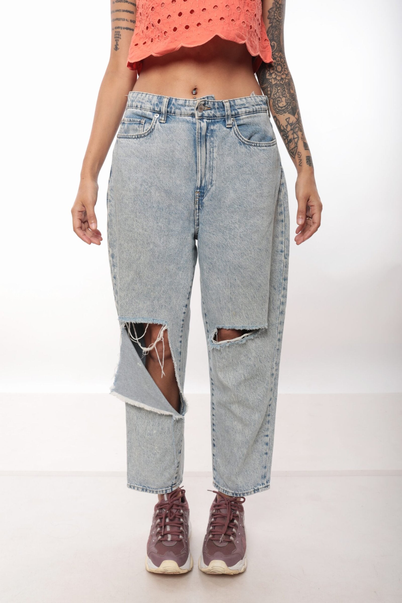 H&M Ripped Mom Jeans