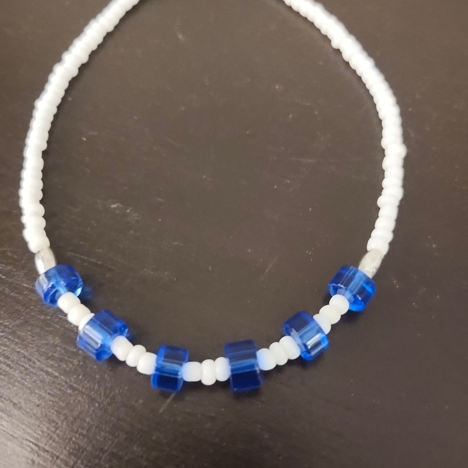 White & Blue Anklet