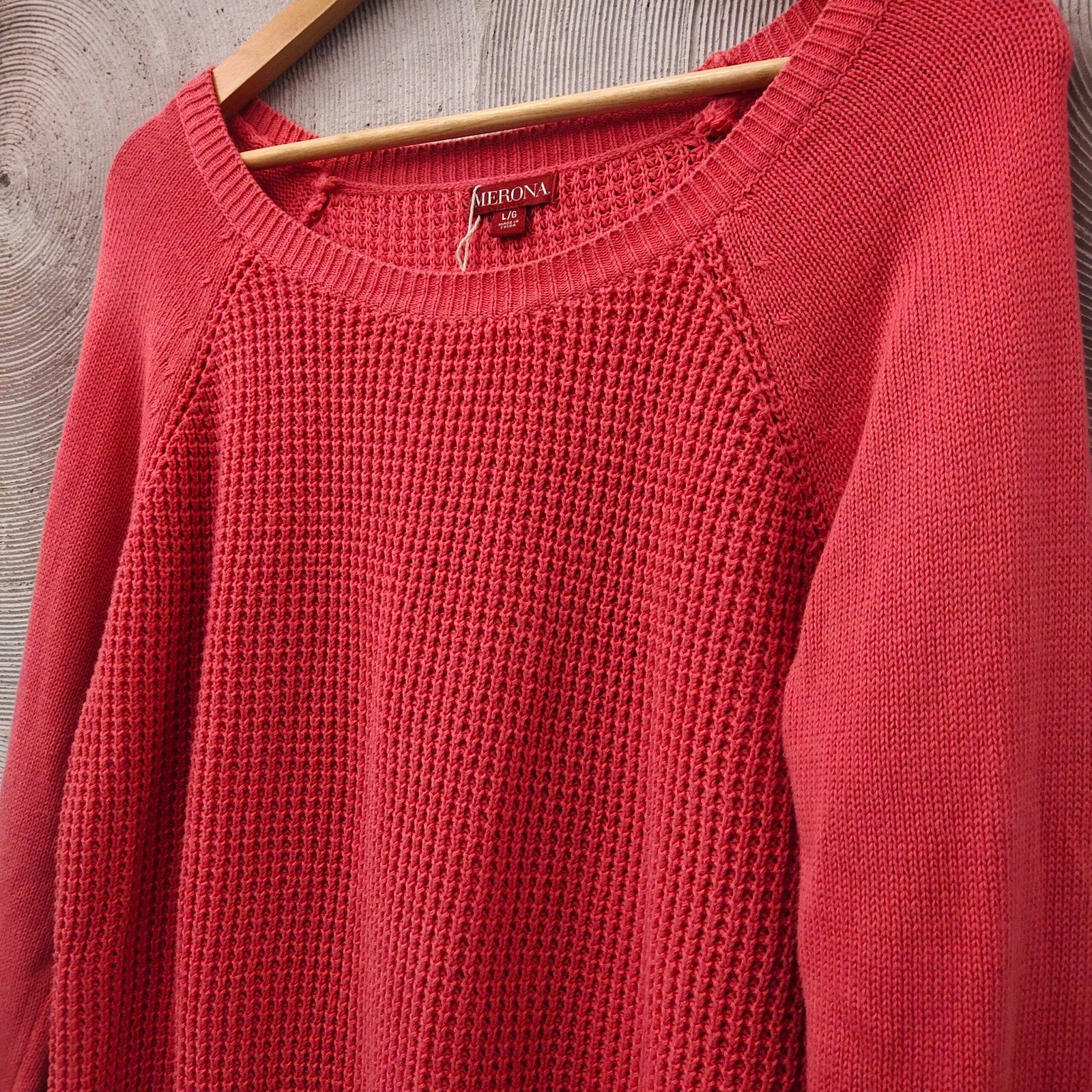 MERONA-Pink Full Sleeves Pullover