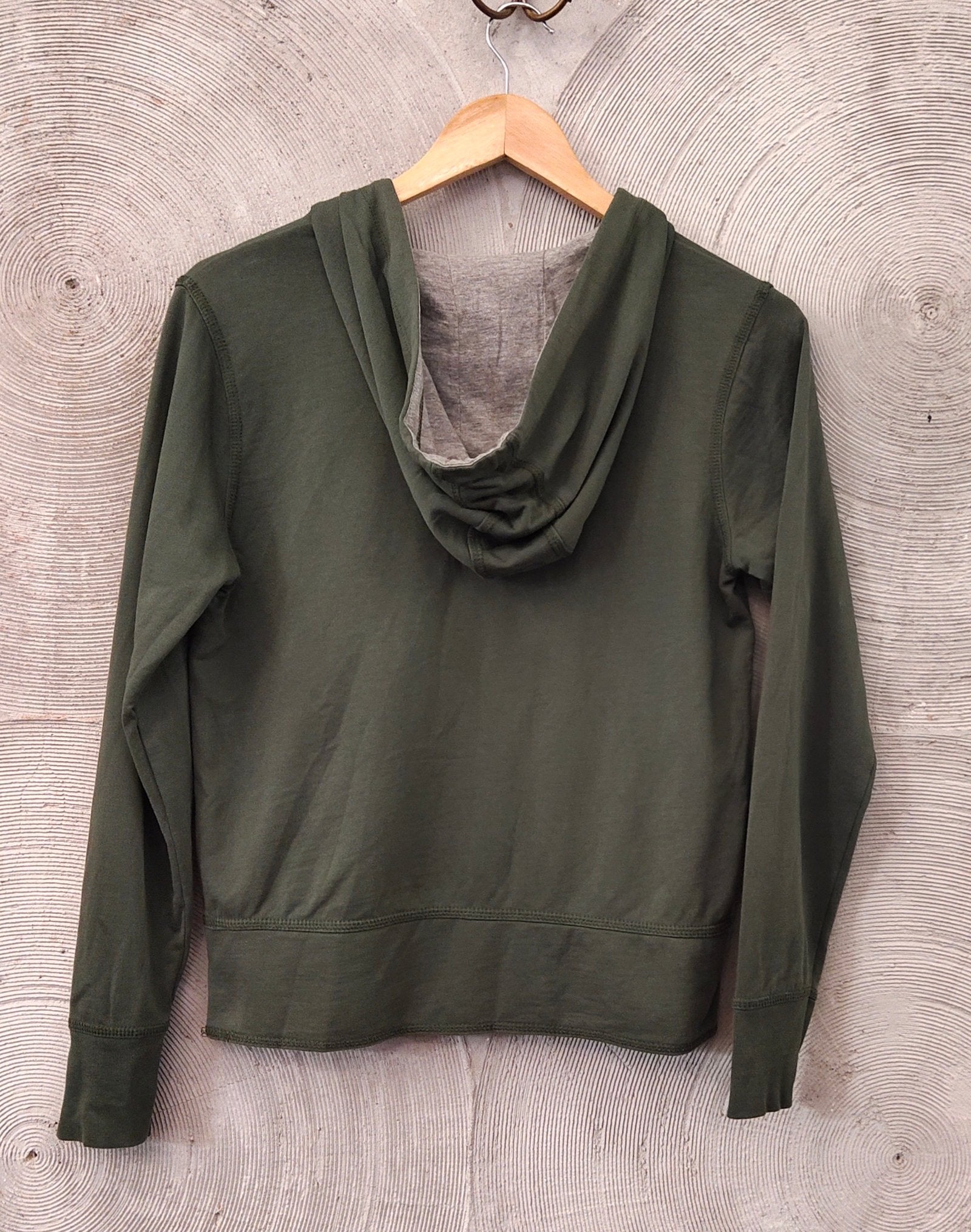 ALLEN SOLLY - Green Short Cotton Hoodie
