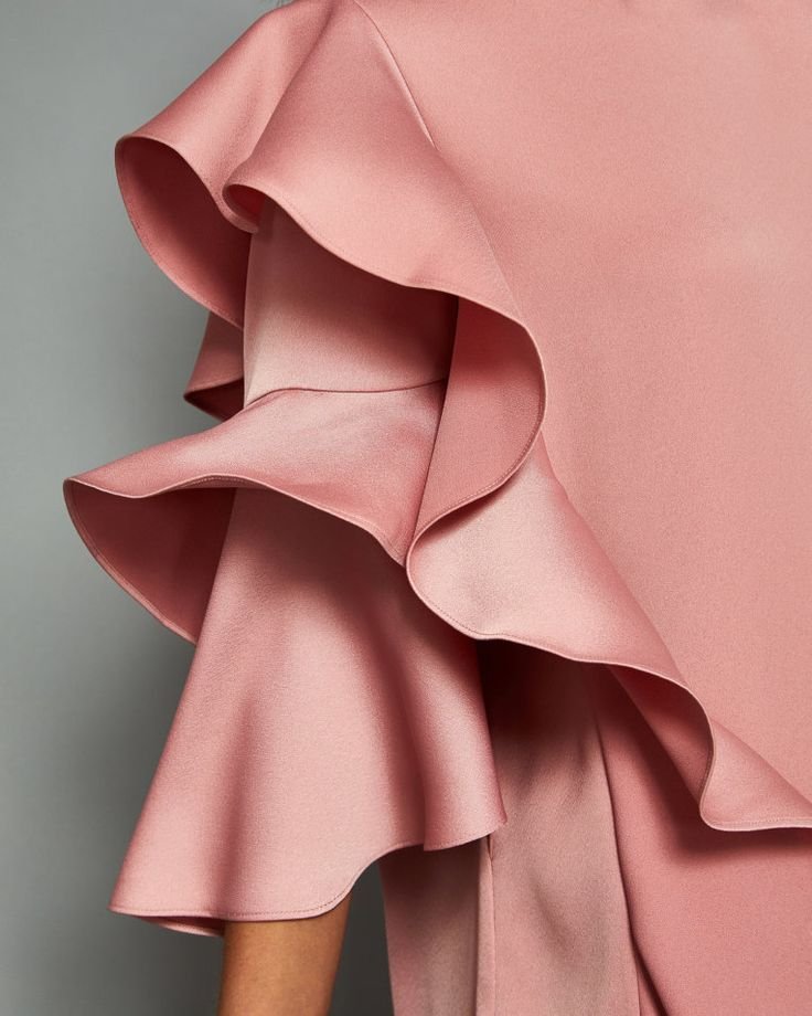 TED BAKER - Pink Eicio Ruffle Frill Details Dress