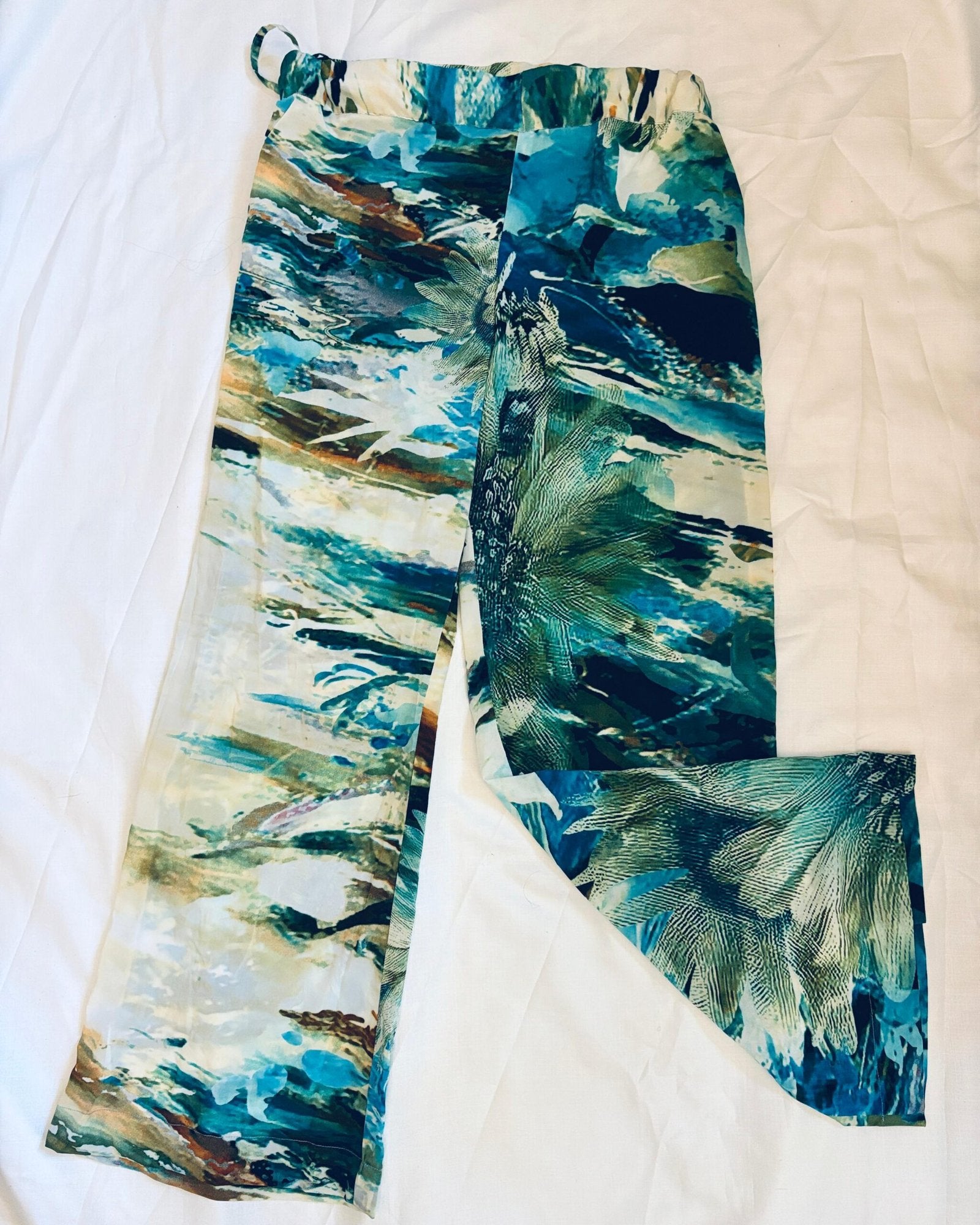 Blue Ocean Waves Soft Payjama Pants
