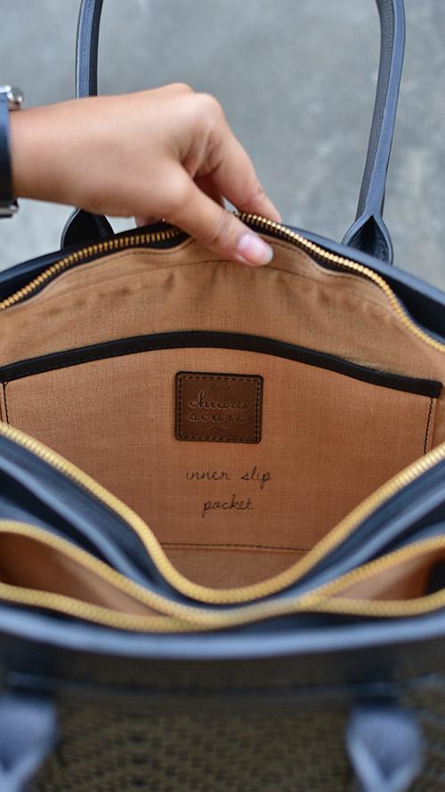CHIAROSCURO - All Woven Slate Big Jojo Hand Bag