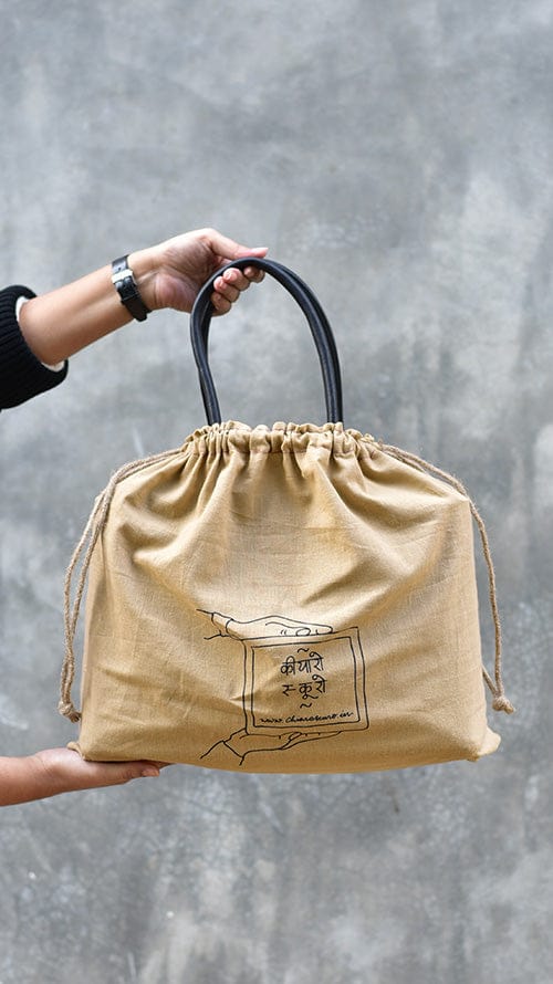 CHIAROSCURO - All Woven Slate Big Jojo Hand Bag
