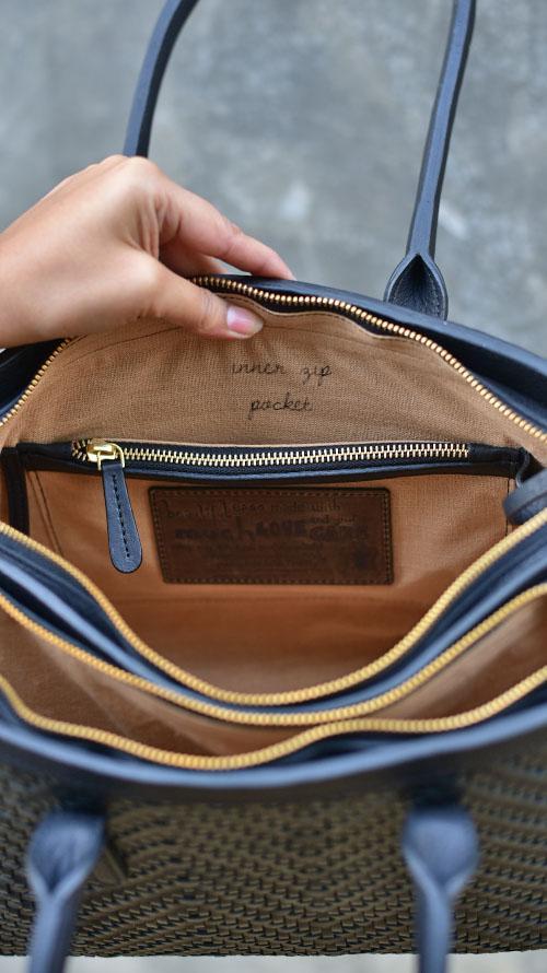 CHIAROSCURO - All Woven Slate Big Jojo Hand Bag