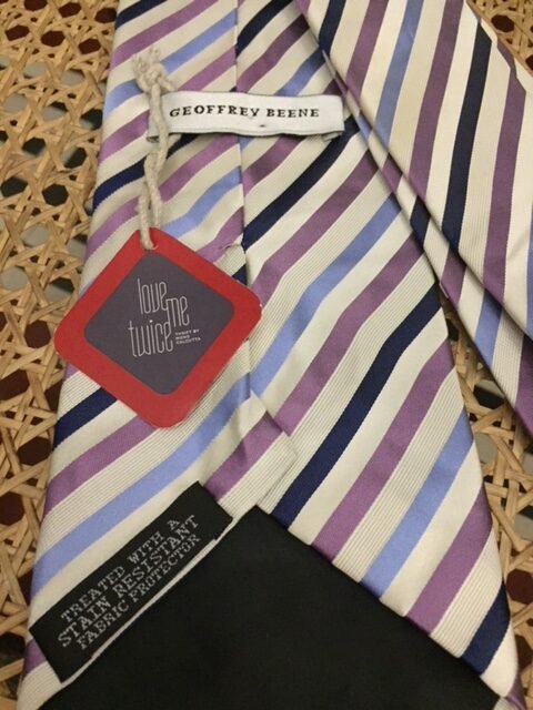 GEOFFREY BEENE - Off-white with Multi Striped Tie