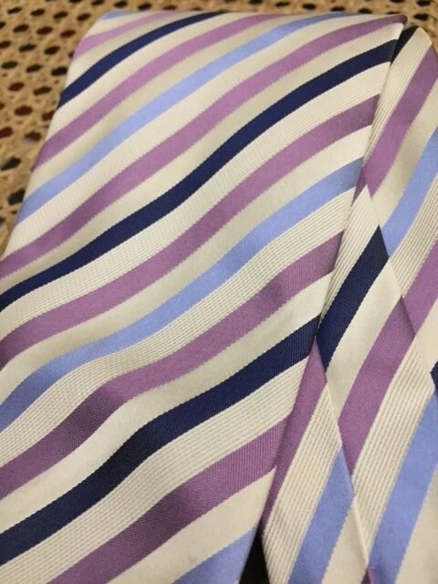 GEOFFREY BEENE - Off-white with Multi Striped Tie