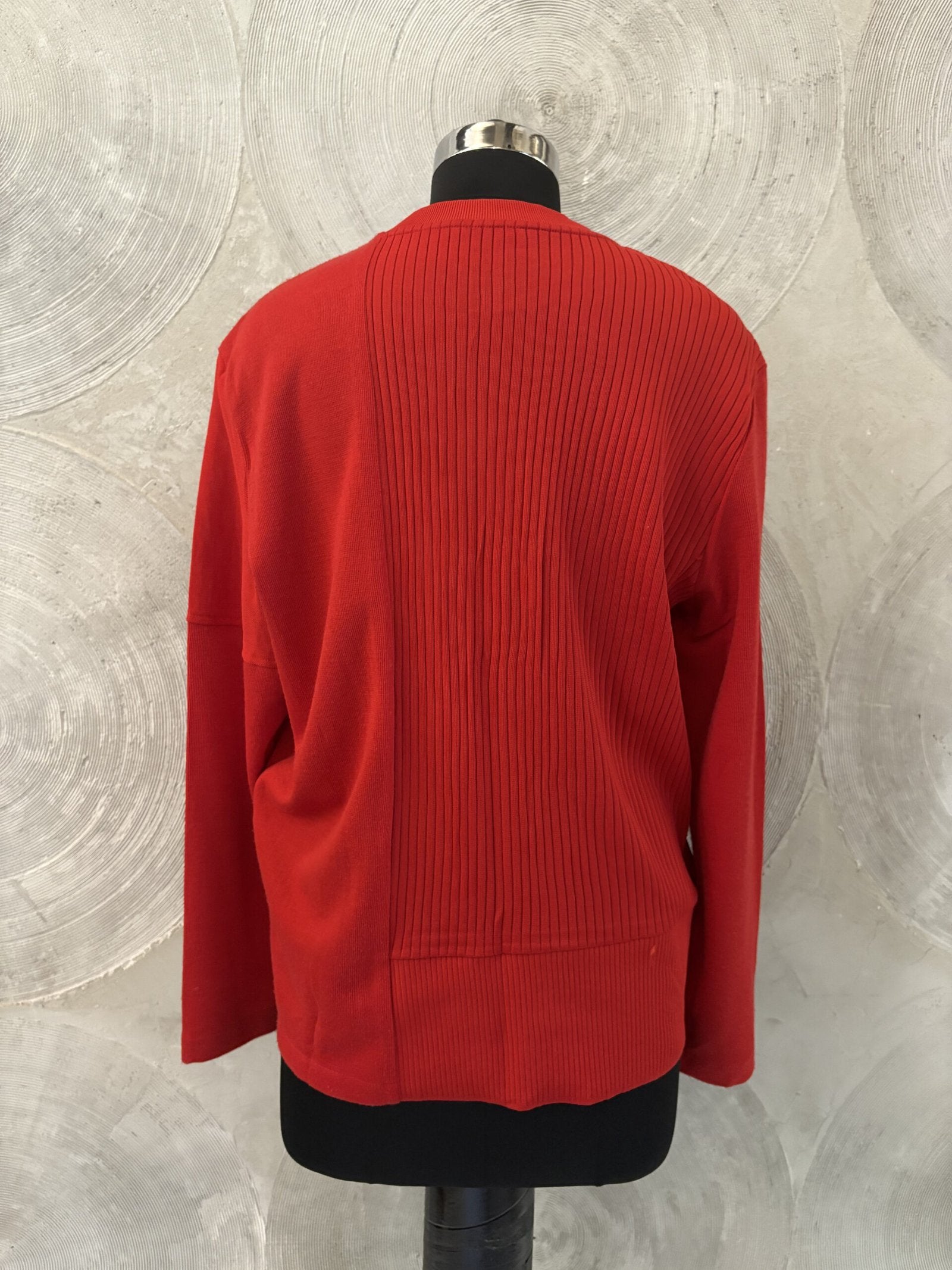 Red Full Sleeves Round Neck Sweater