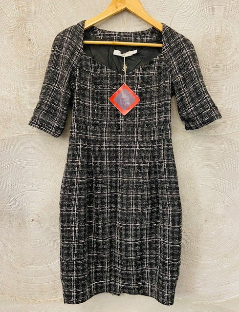 Black tweed dress