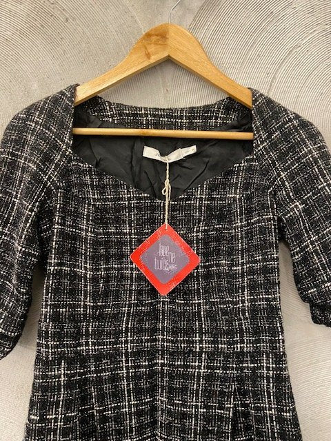 Black tweed dress