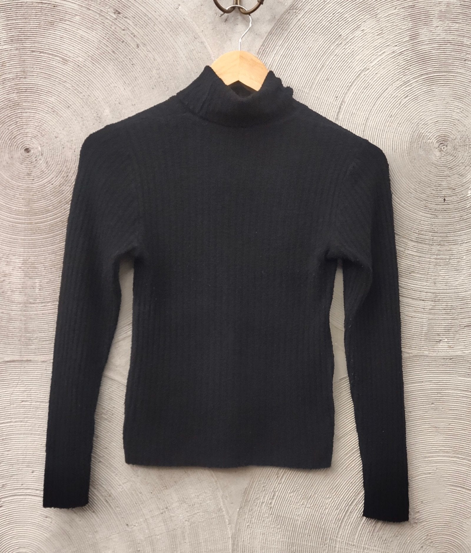 Black knit Polo Neck Jumper