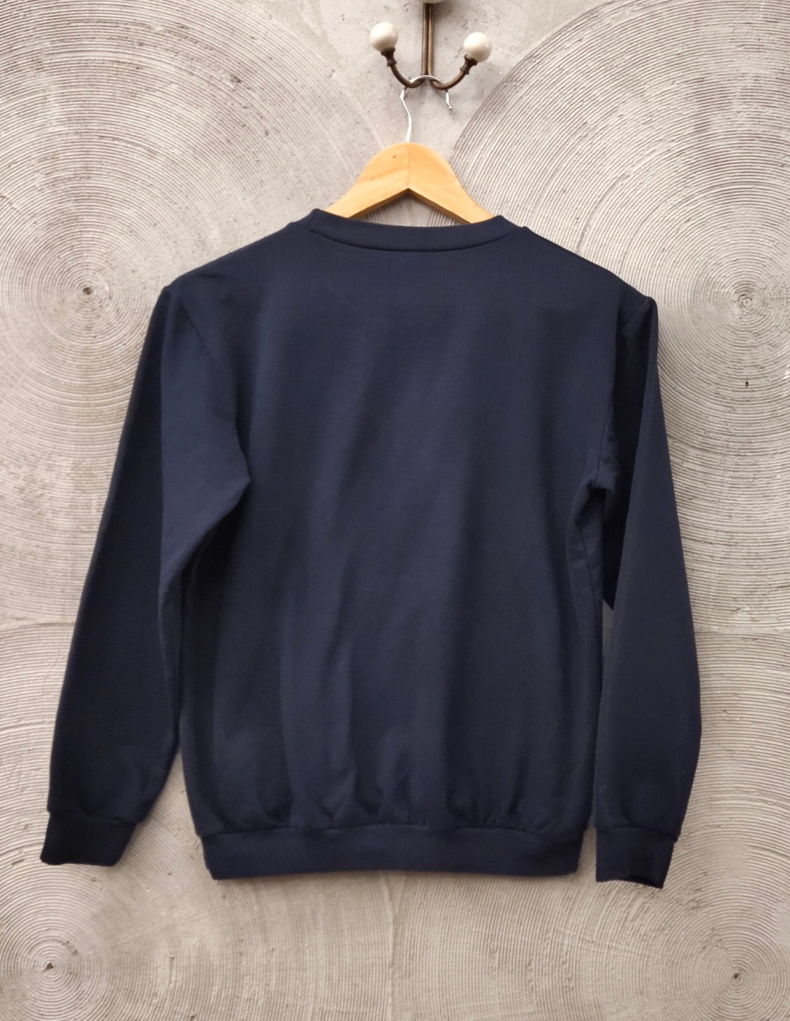 Round Neck Blue Sweatshirt