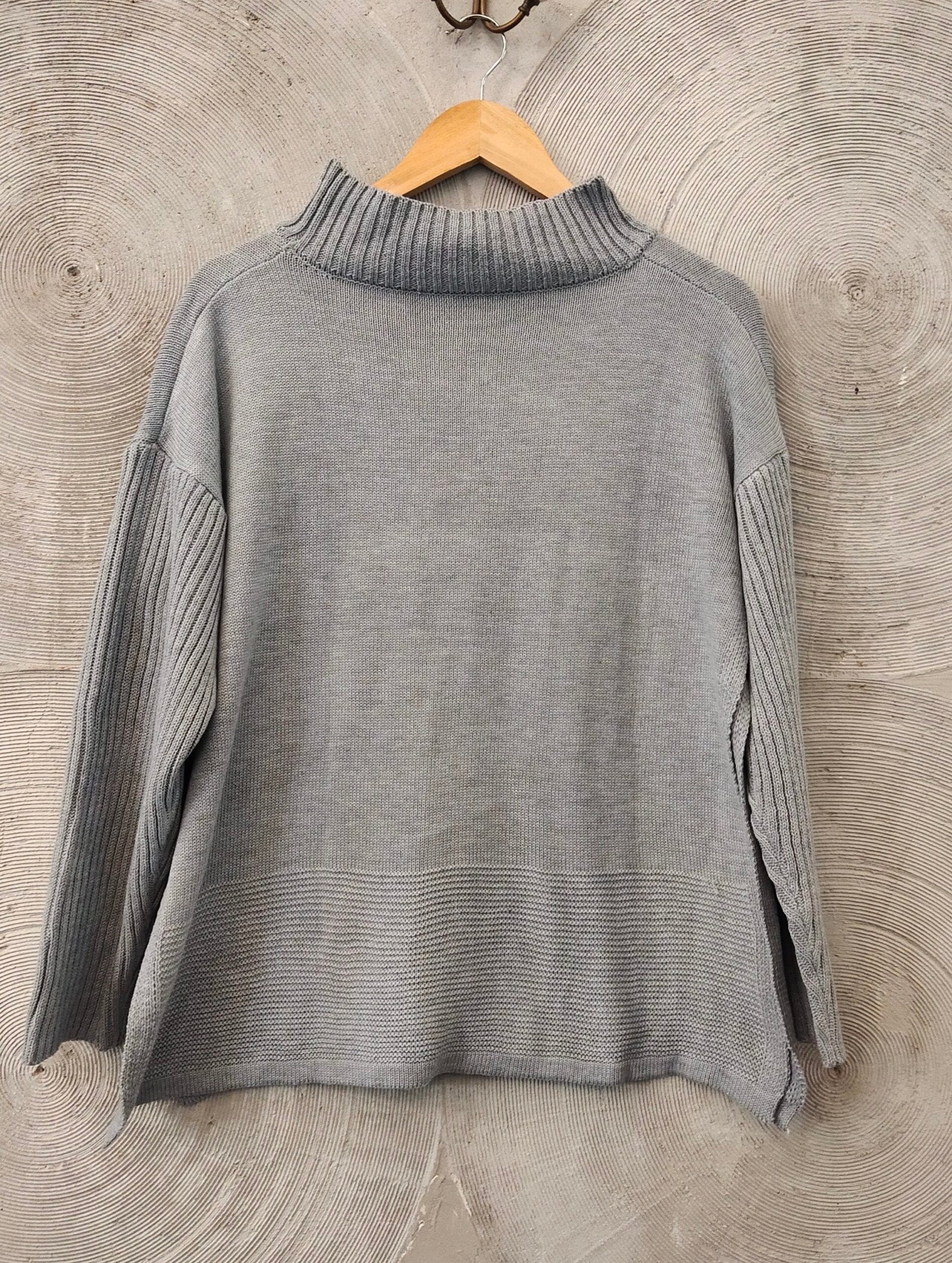 Grey Polo Neck Jumper