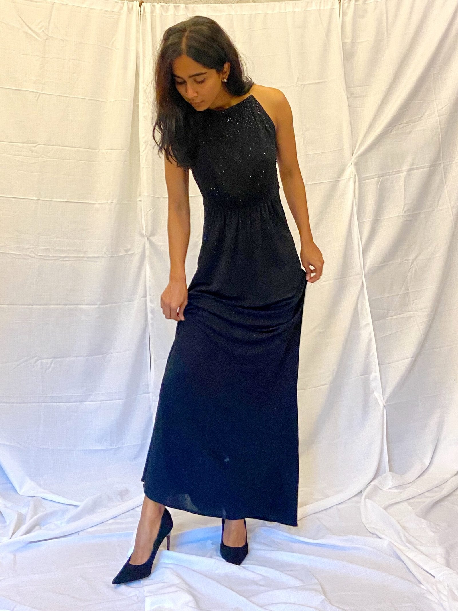 MANGO - Long Black Dress
