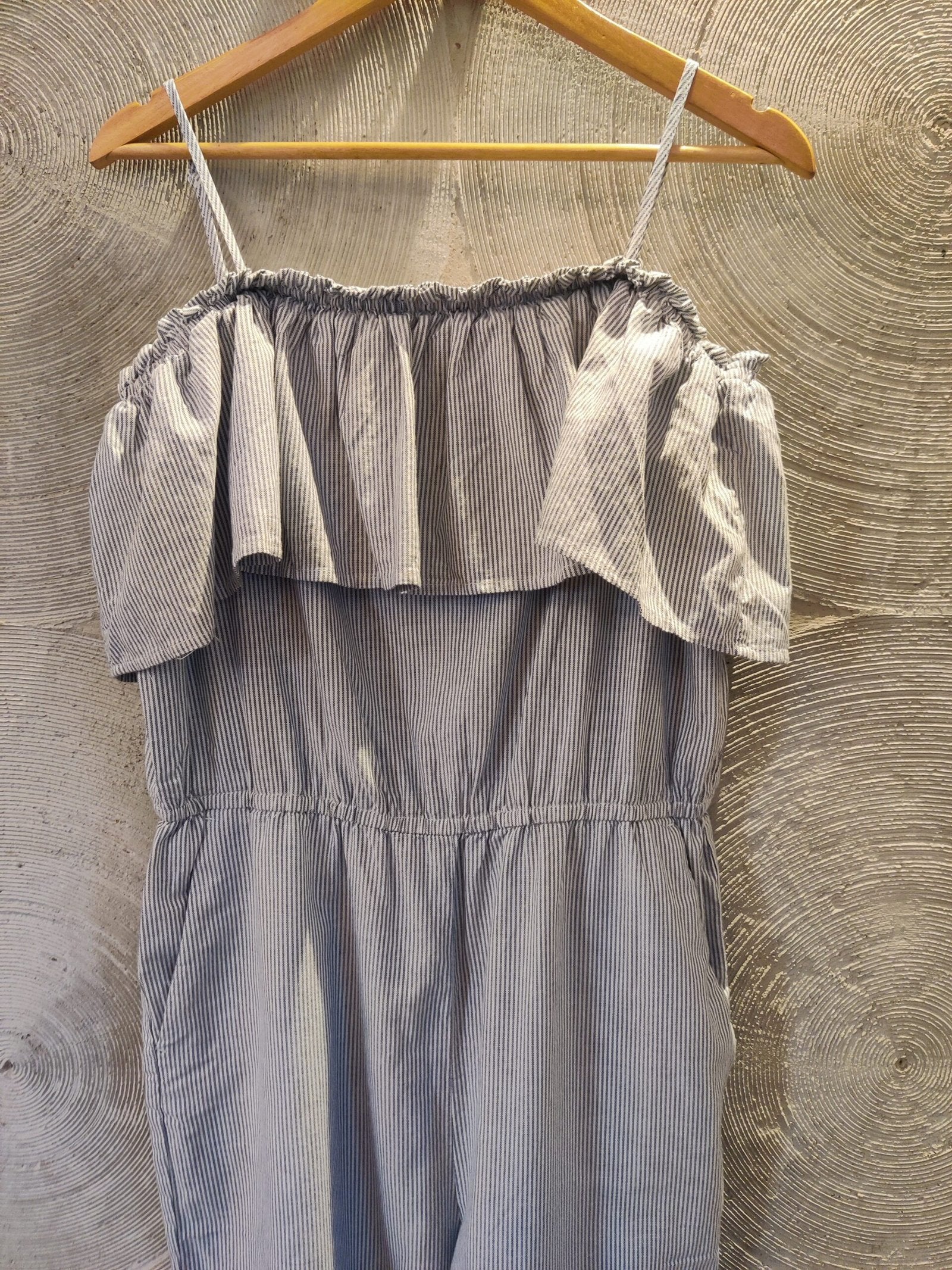 H&M Striped Cotton Jumpsuit
