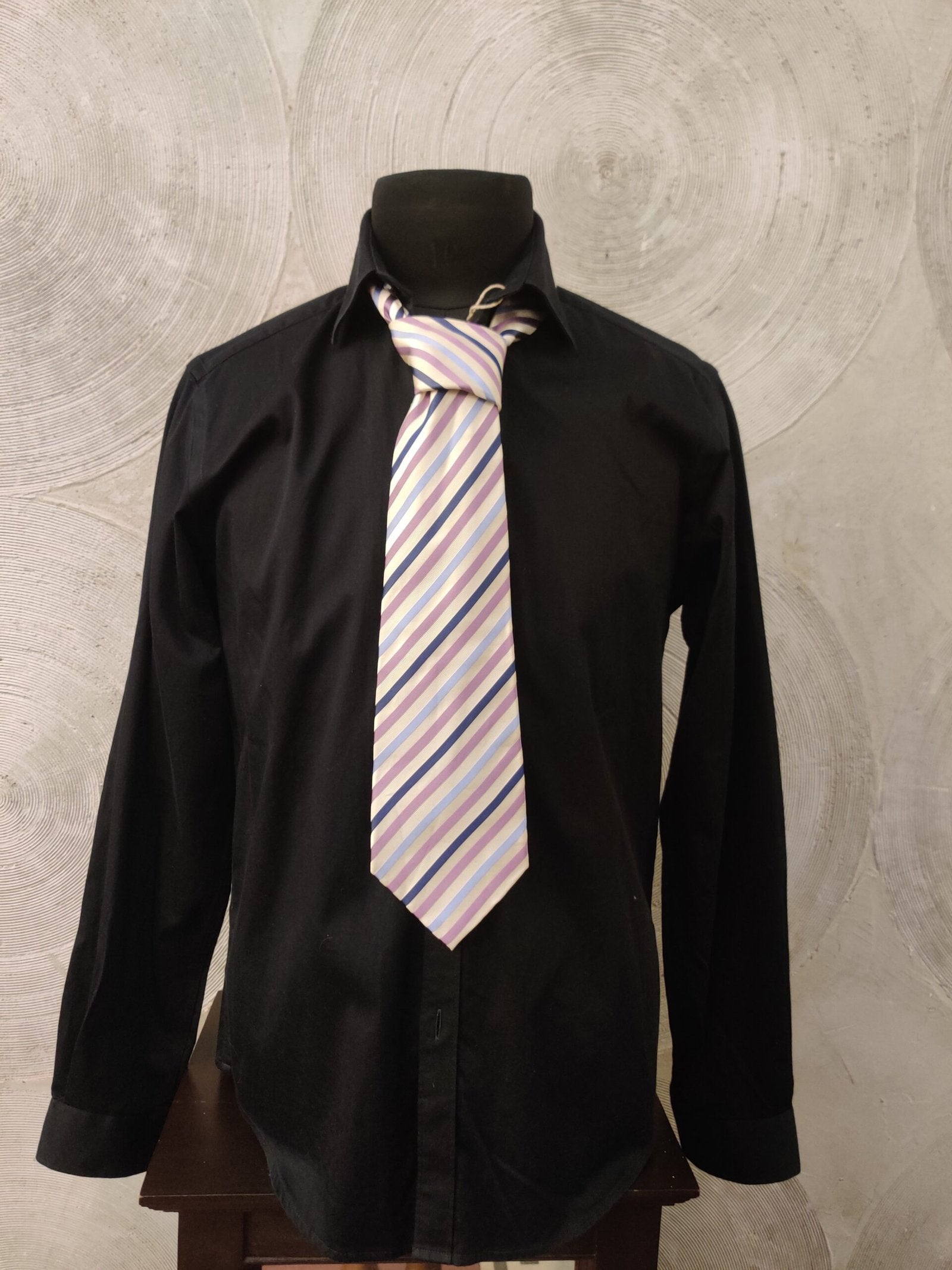 GEOFFREY BEENE - Off-white with Multi Striped Tie