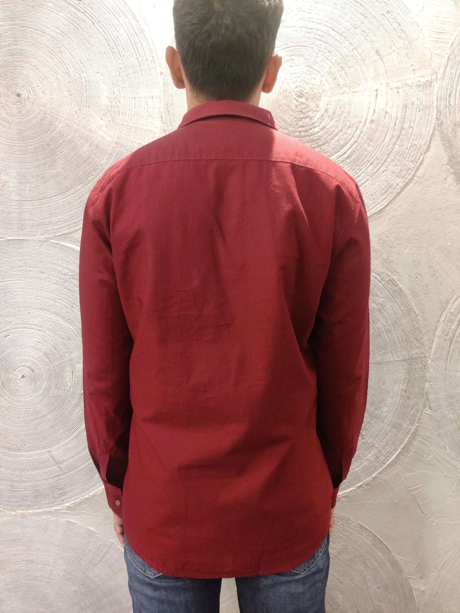 BEING HUMAN- Navy and Wine Full Sleeved Shirt