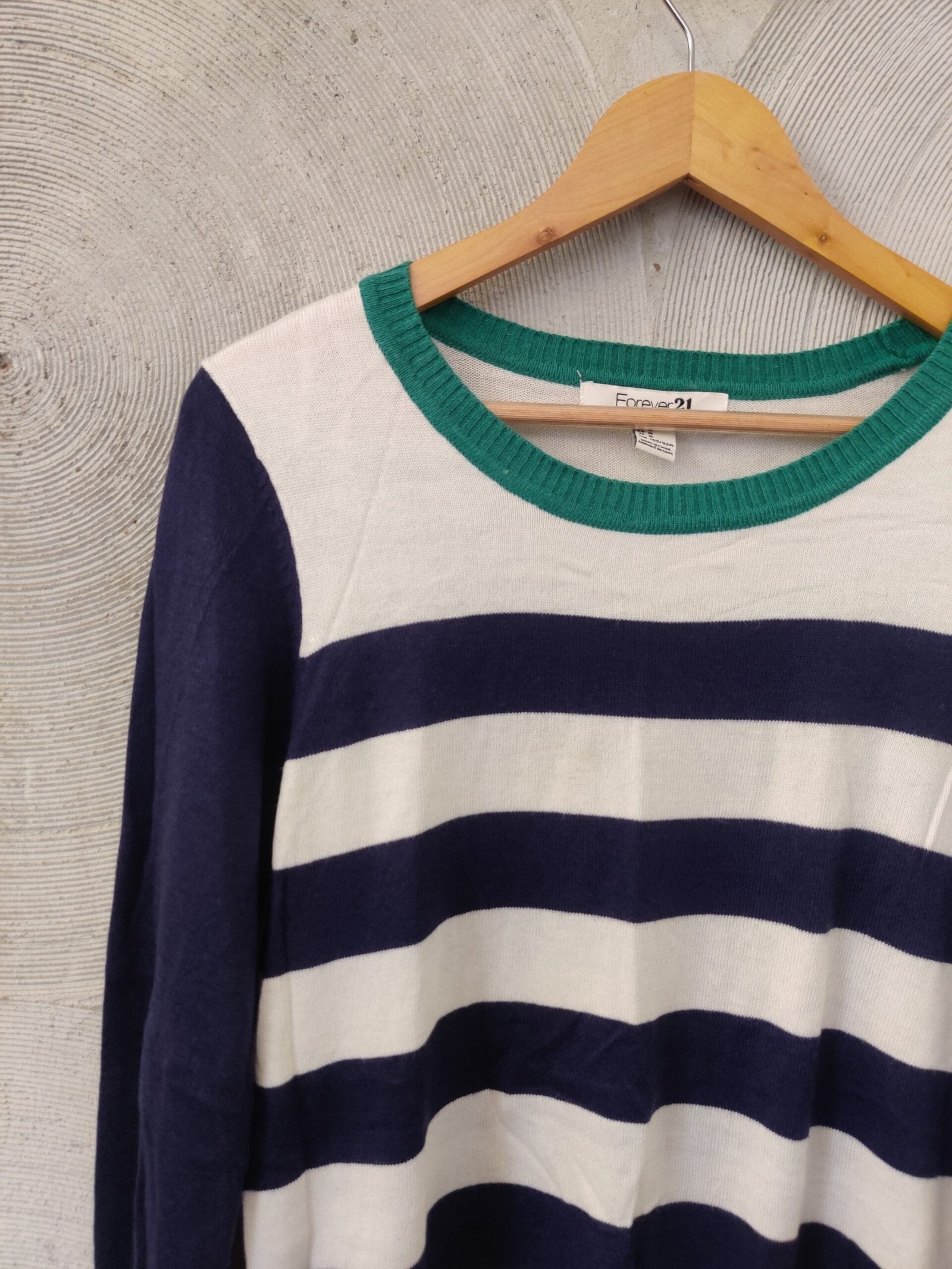 FOREVER21 - Blue and White Striped Pullover