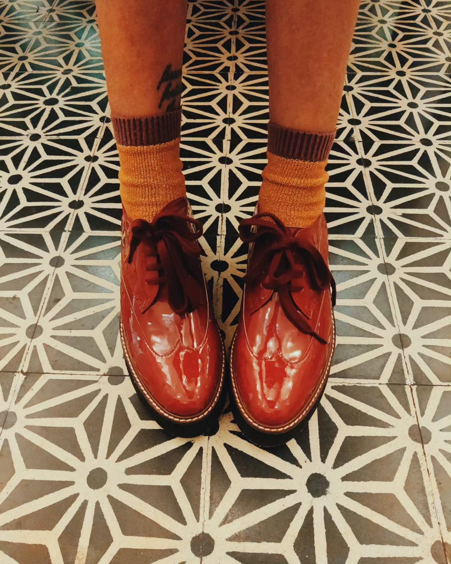 CHAL Shoes Red Oxfords