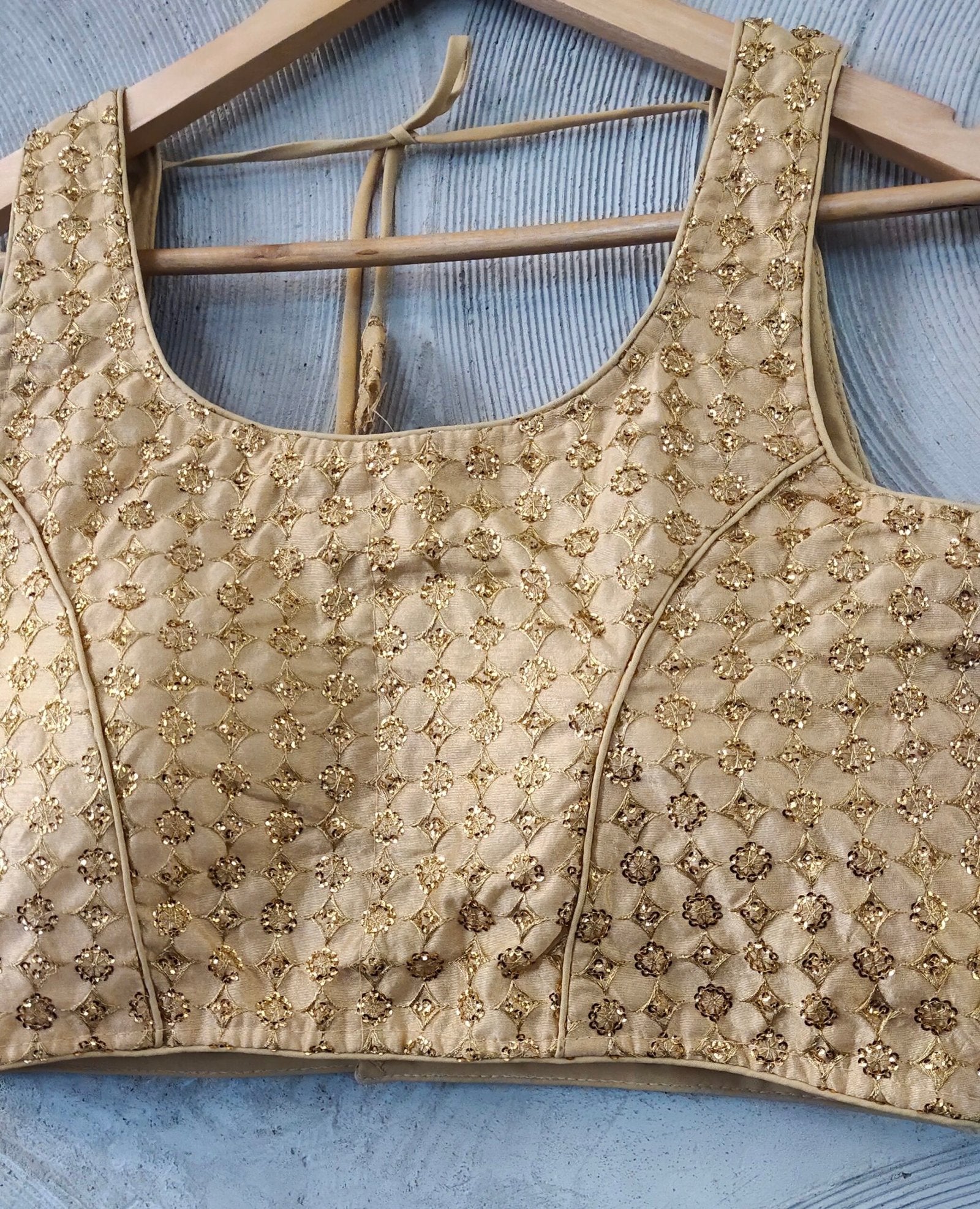 Golden Sleeveless Blouse