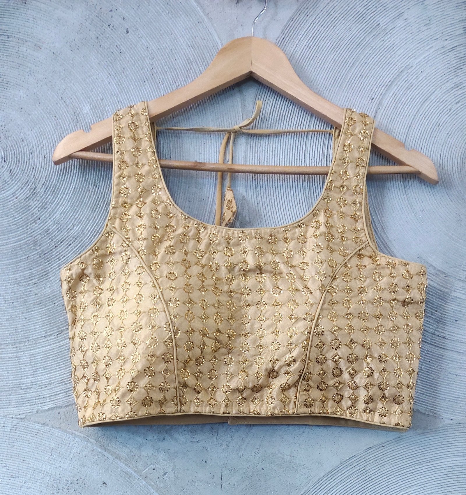 Golden Sleeveless Blouse