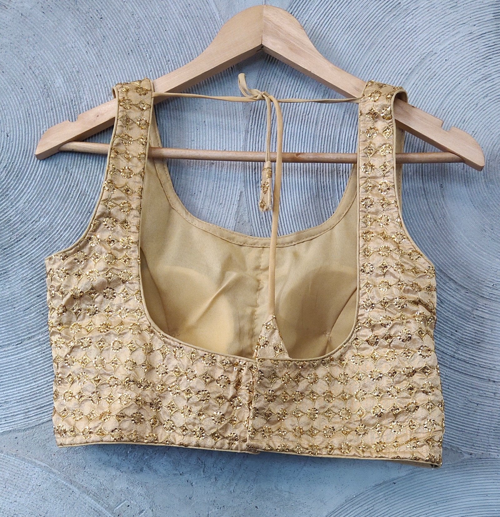 Golden Sleeveless Blouse
