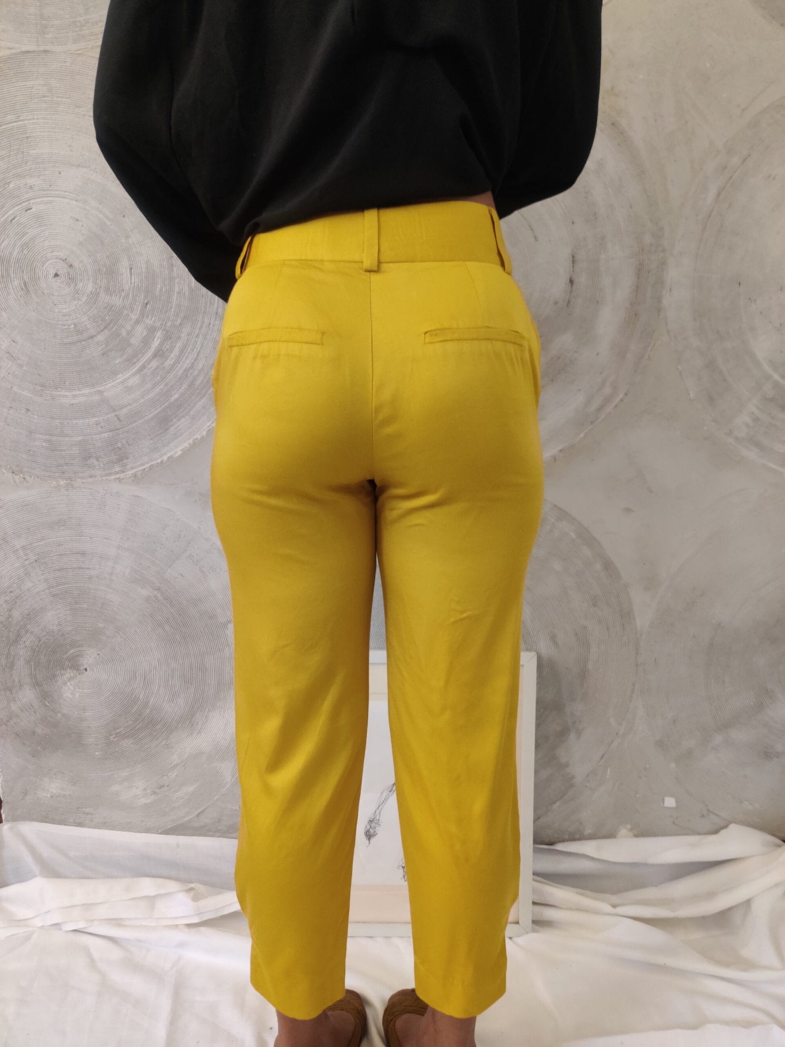 RACHNA NARWANI- Mustard Slim Fit Pants