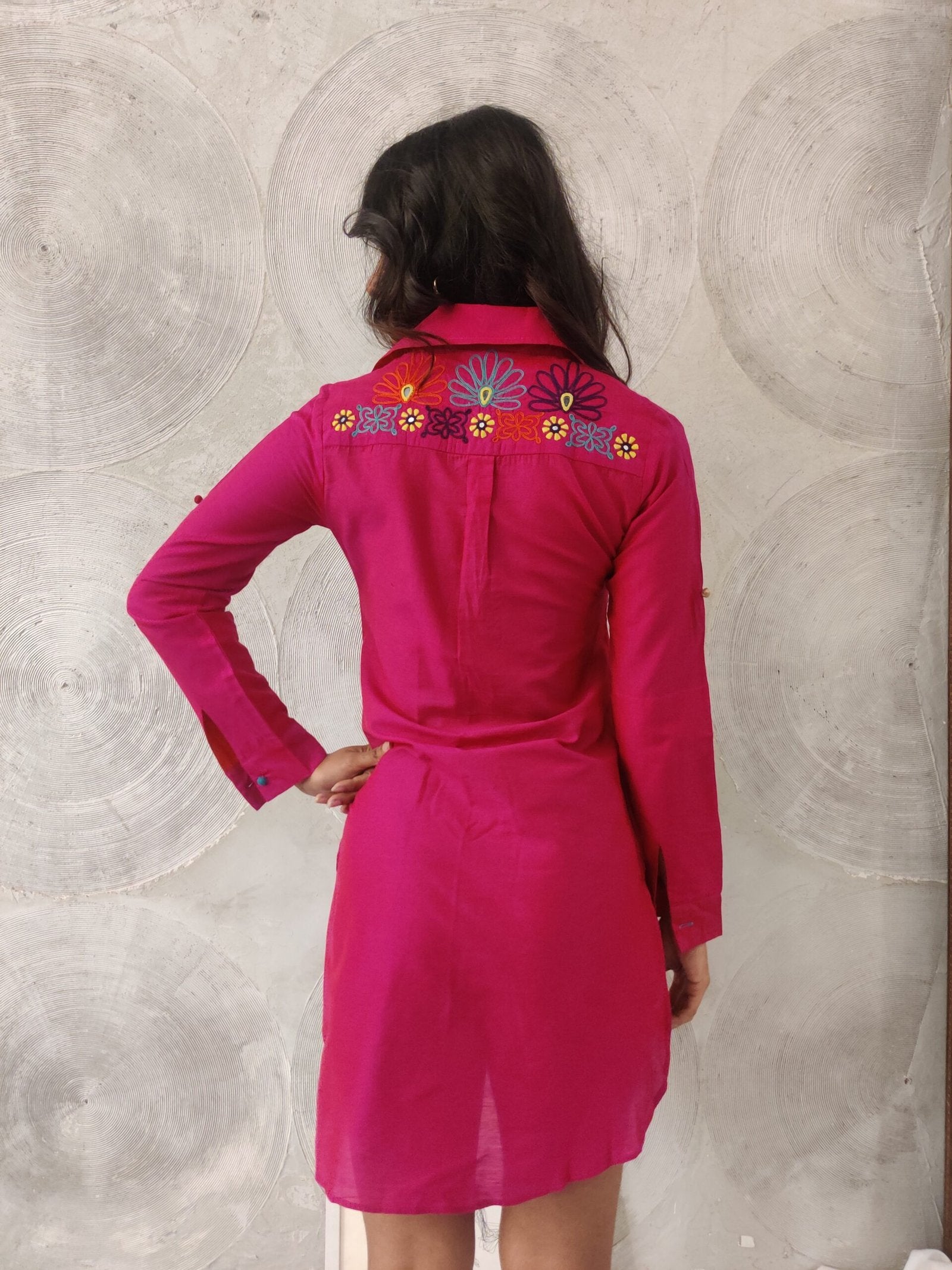 Pink Embroidered Tunic