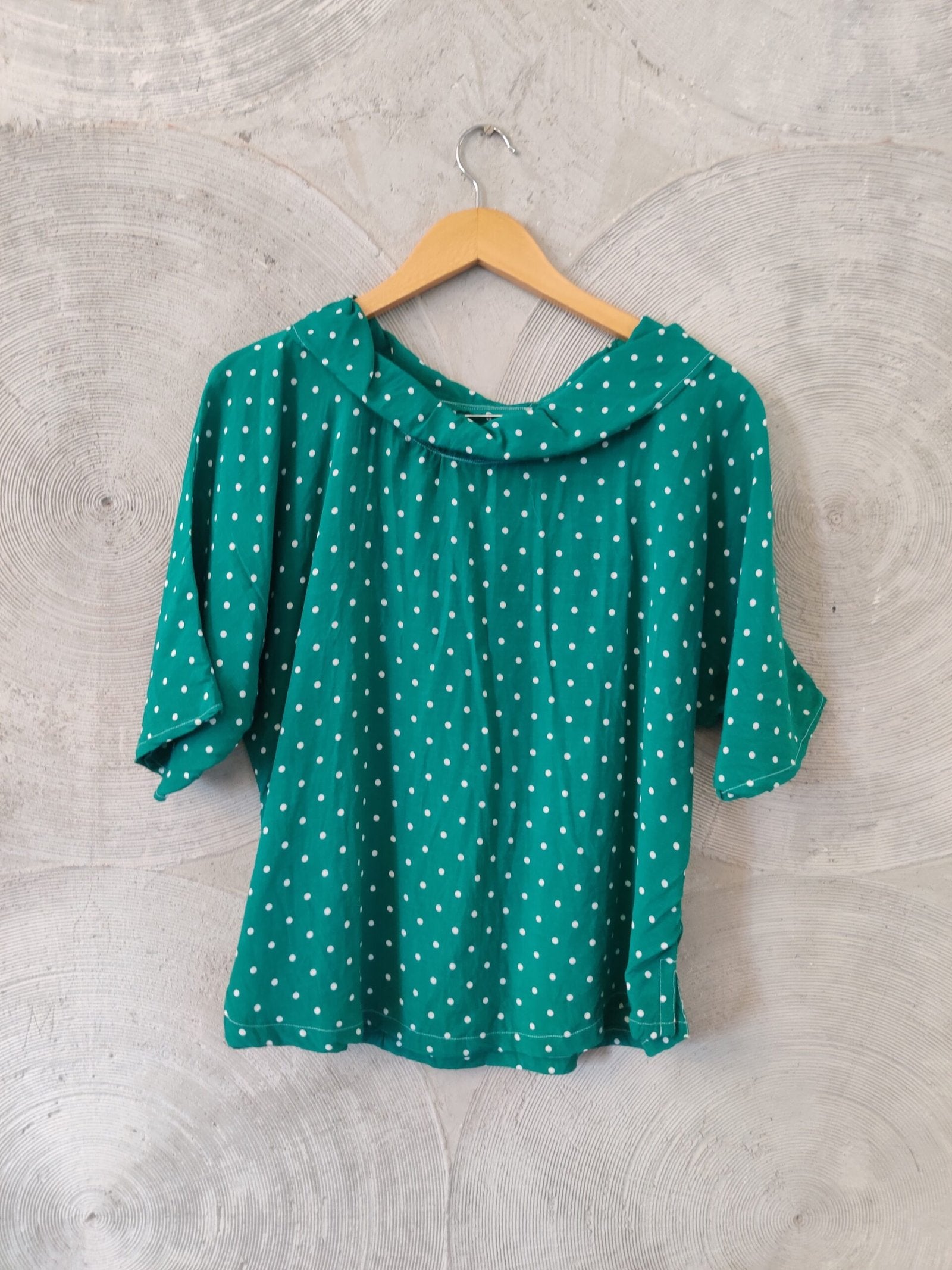 Green Polka Dot Top