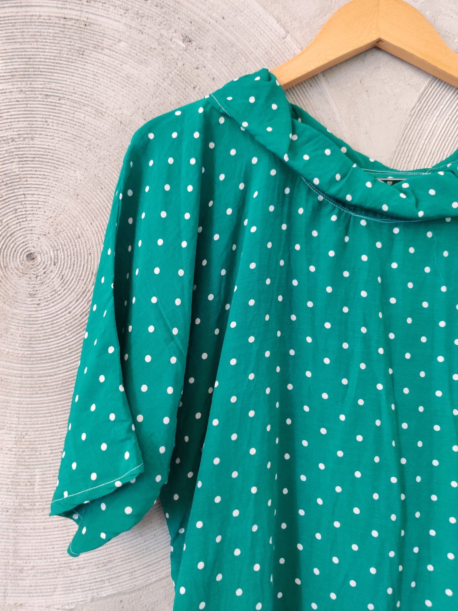 Green Polka Dot Top