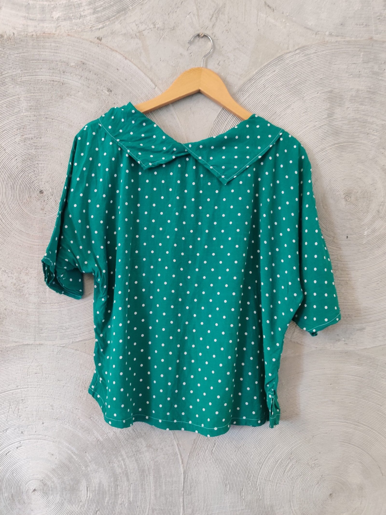 Green Polka Dot Top