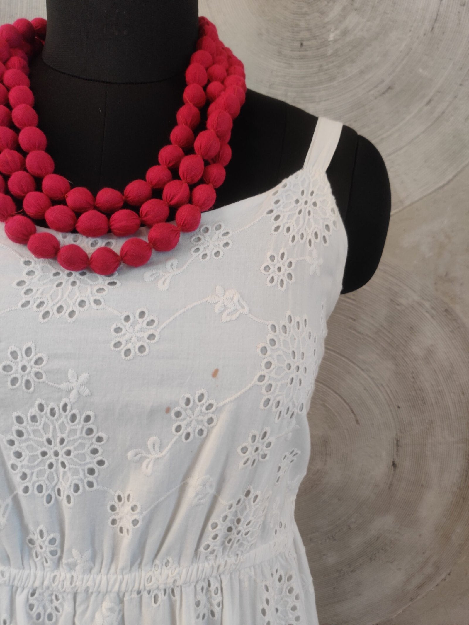 Hot Pink 3 Layer Fabric Neckpiece
