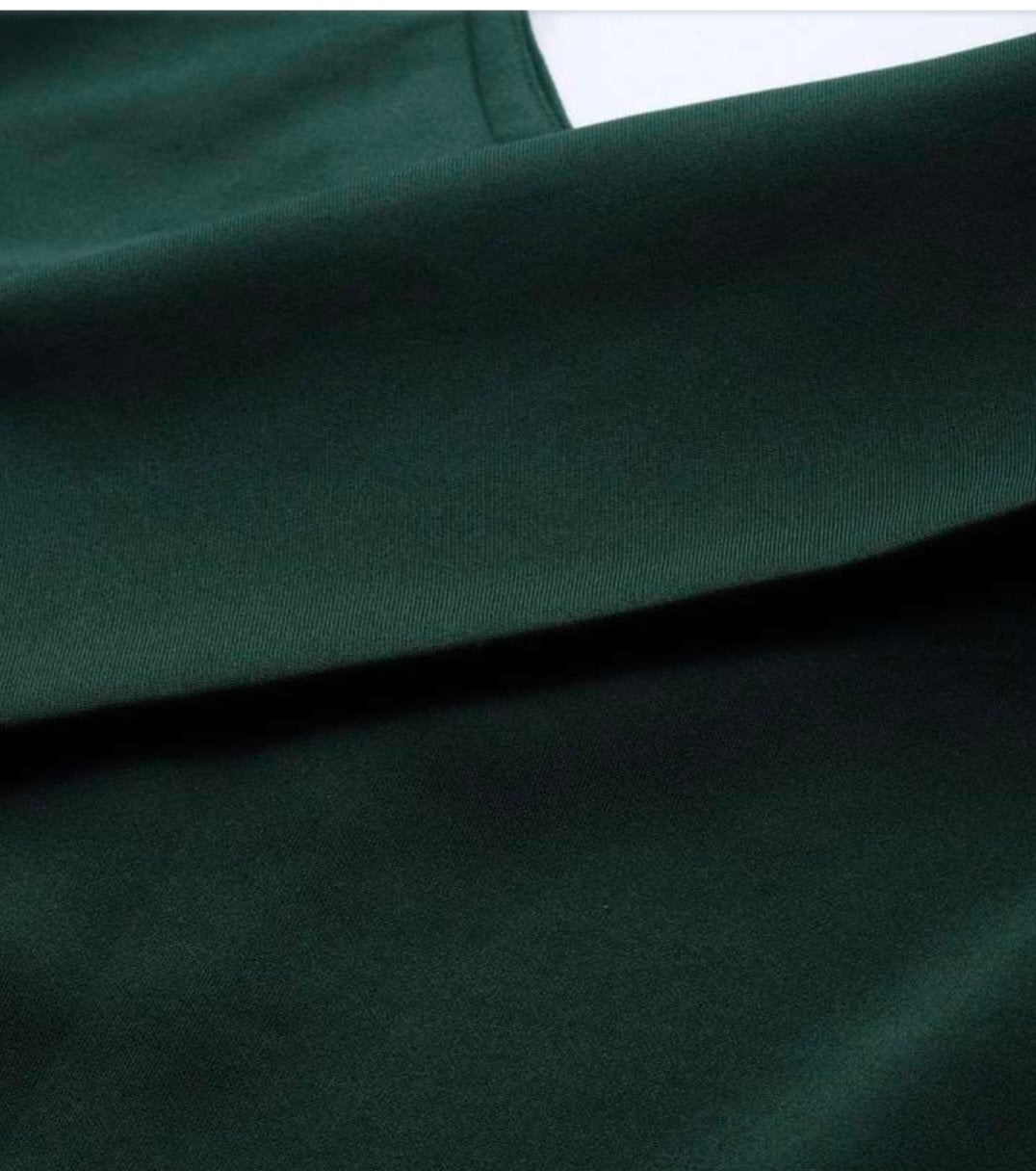 EMBLAZE- Green Solid Cropped Top