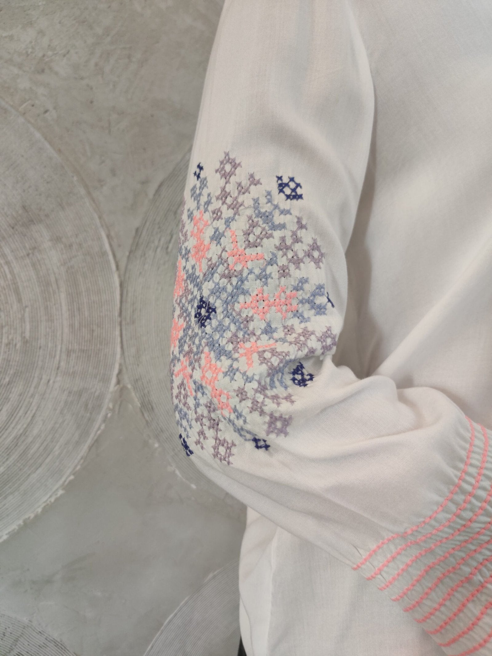 White Embroidered Top