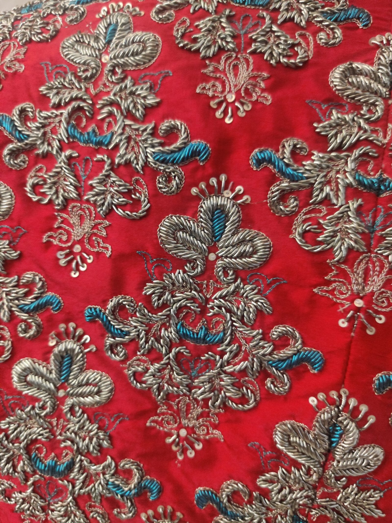 MANISH ARORA-Pink Silk Blouse with Zardosi Work
