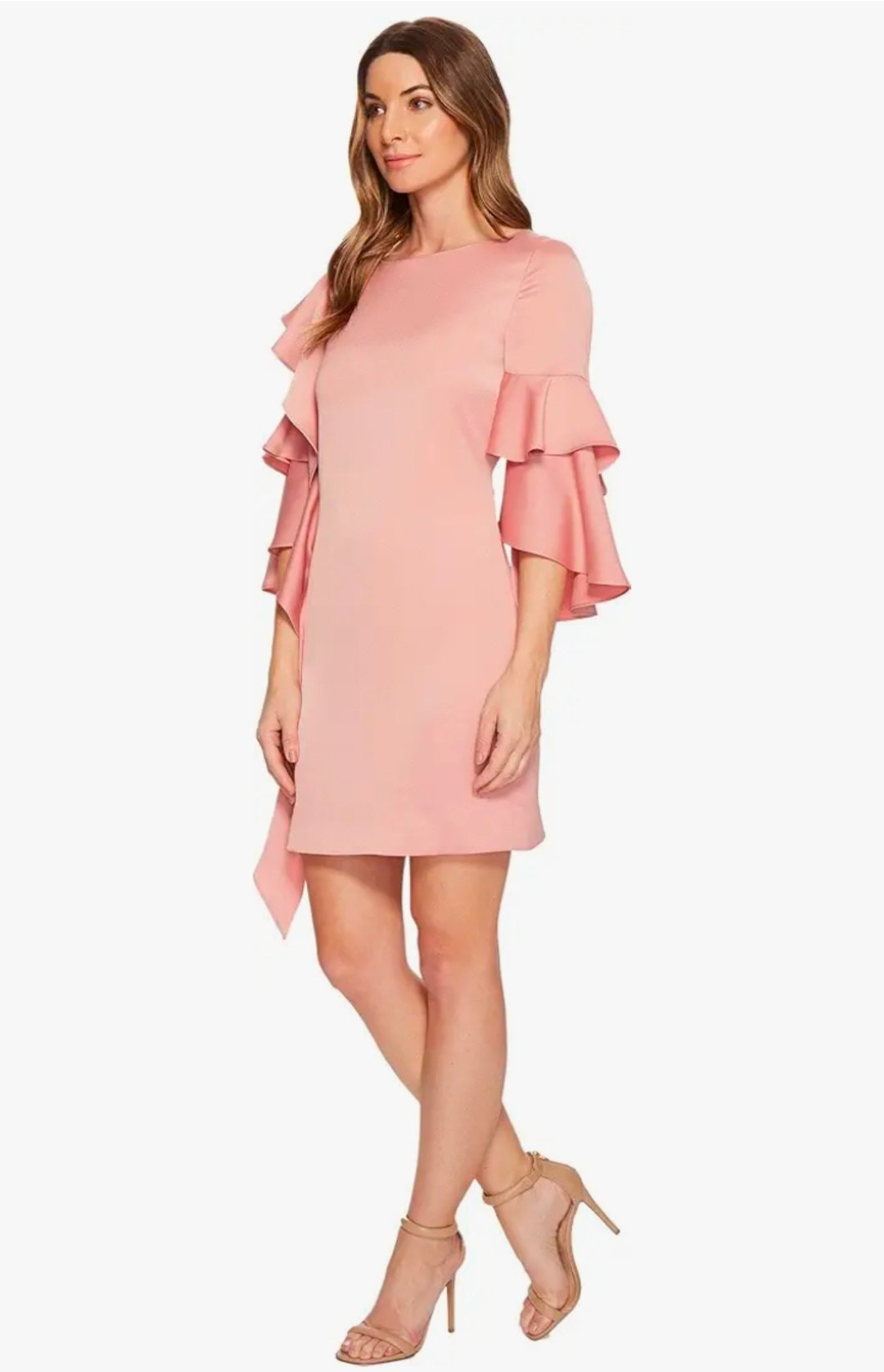 TED BAKER - Pink Eicio Ruffle Frill Details Dress