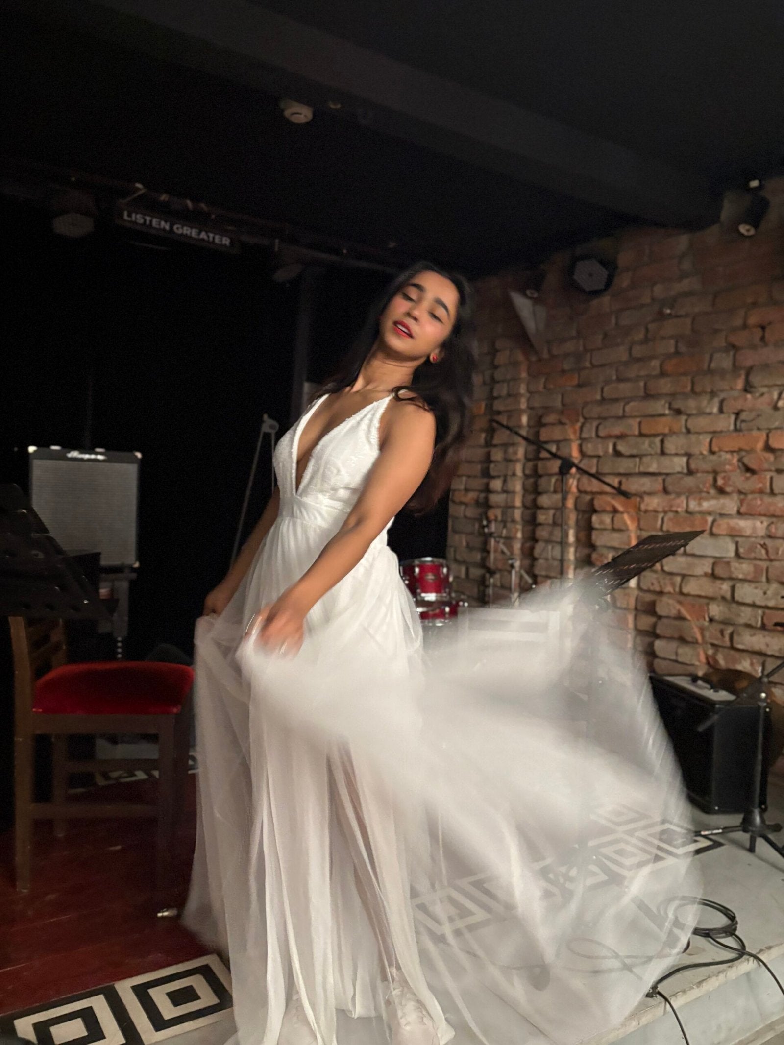 FASHIONNOVA- White Majestic Sequin Long Dress