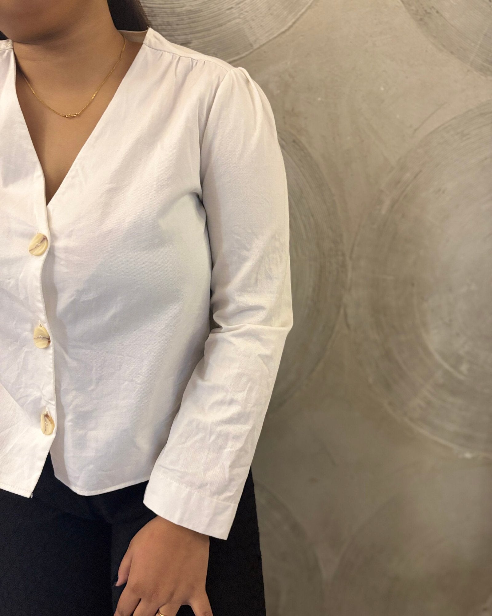 ZARA- White Cotton Shirt