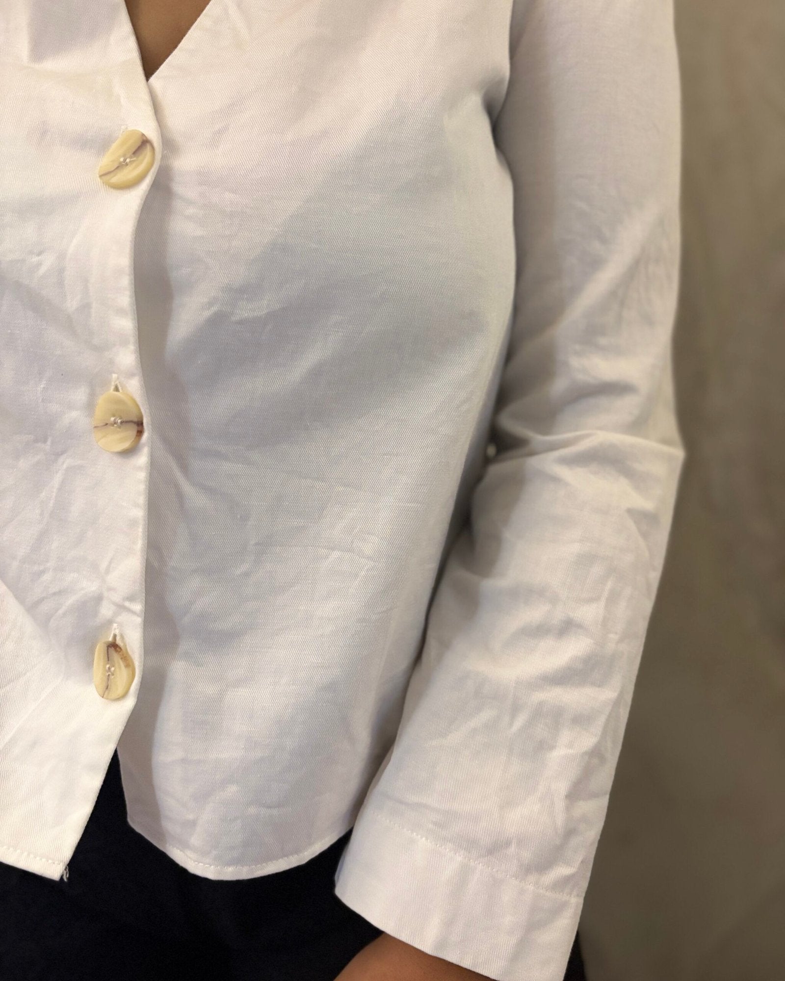 ZARA- White Cotton Shirt