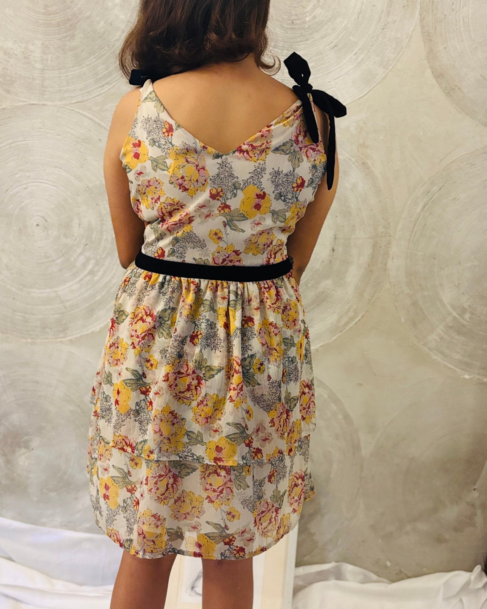 THE LABEL LIFE- White Printed Short Dress