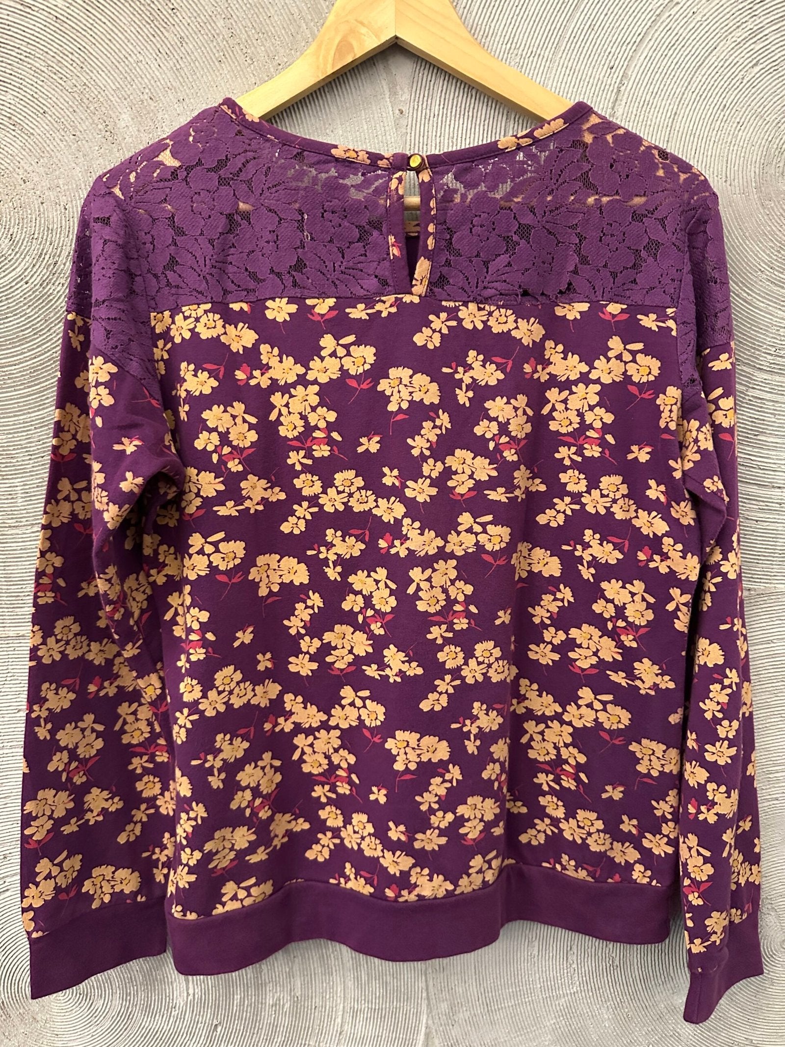 Purple Floral Printed Sweatshirt