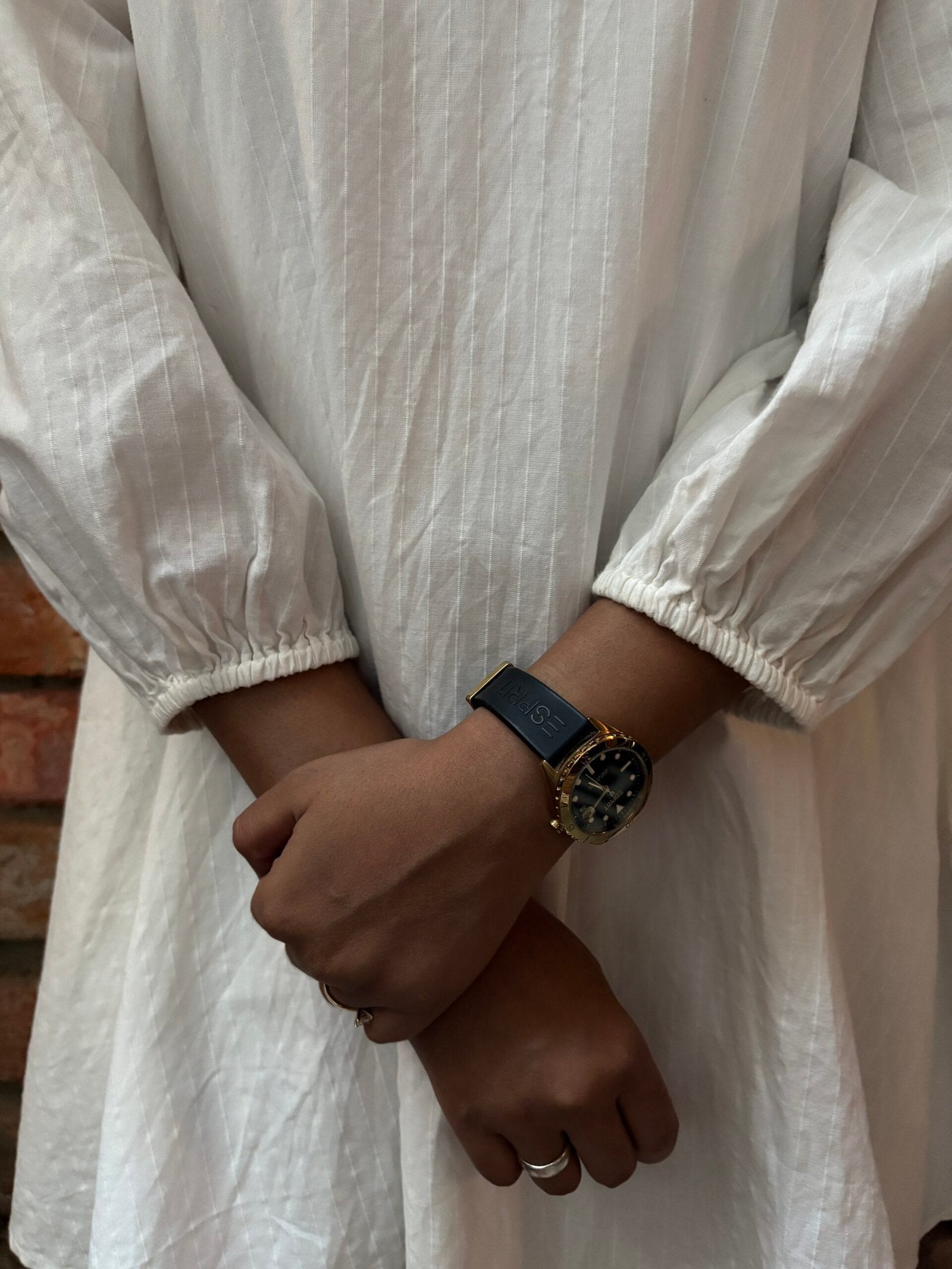 VANARAS - White Organic Cotton A-line Dress