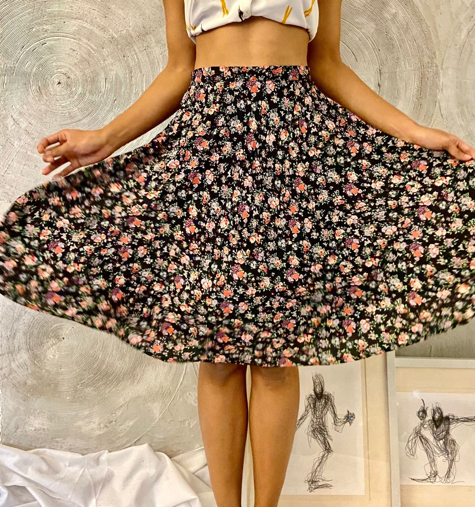 FOREVER 21- Floral Printed Skirt