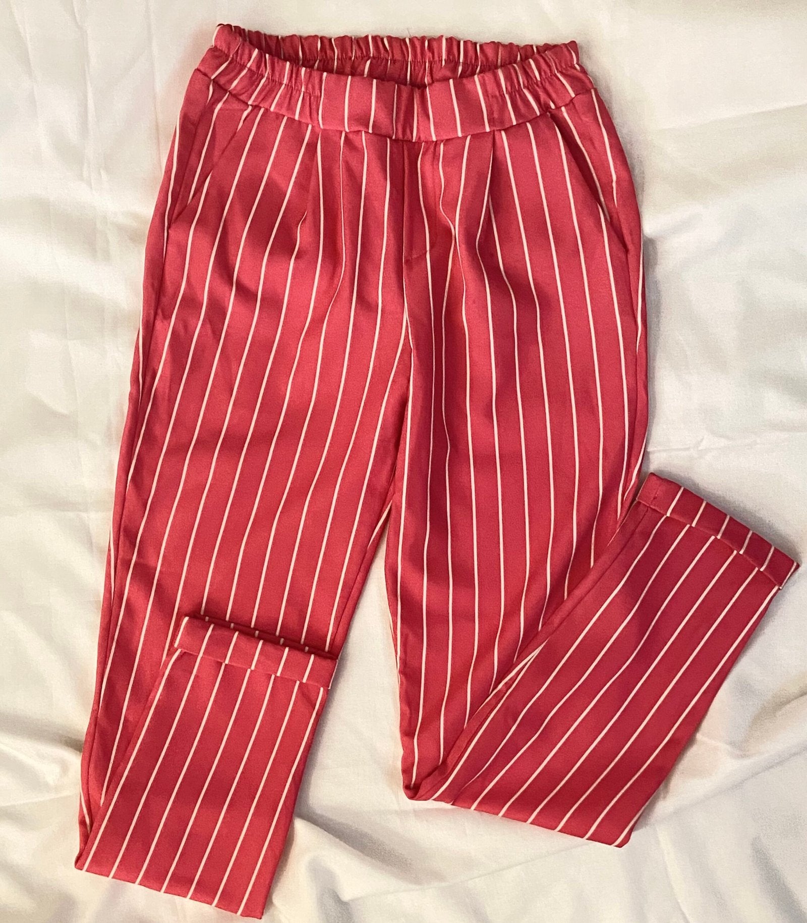 Fuchsia Striped Pants